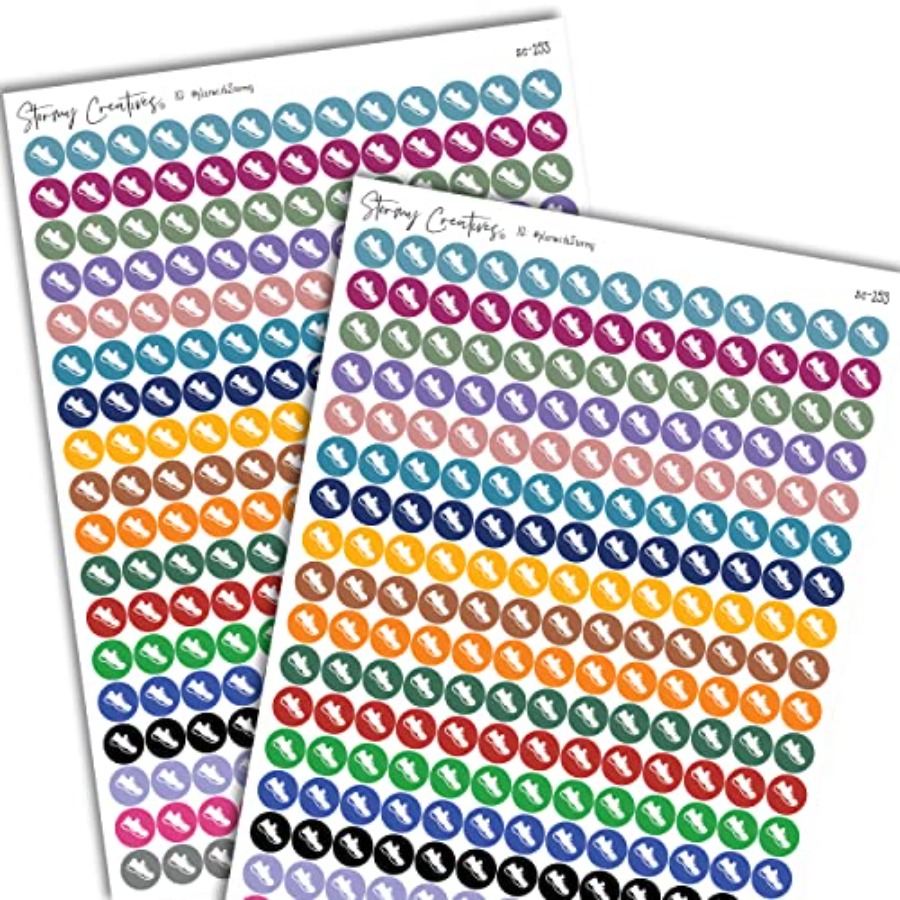 Health Y Wellness - Small Shoe Icons Decorative Planning Stickers,