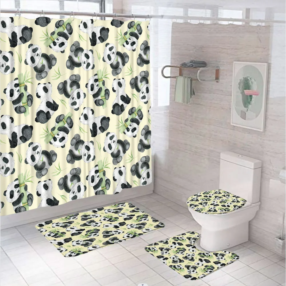 4Pc Watercolor Green Bamboo Sh - Bamboo Bath Mat review and price