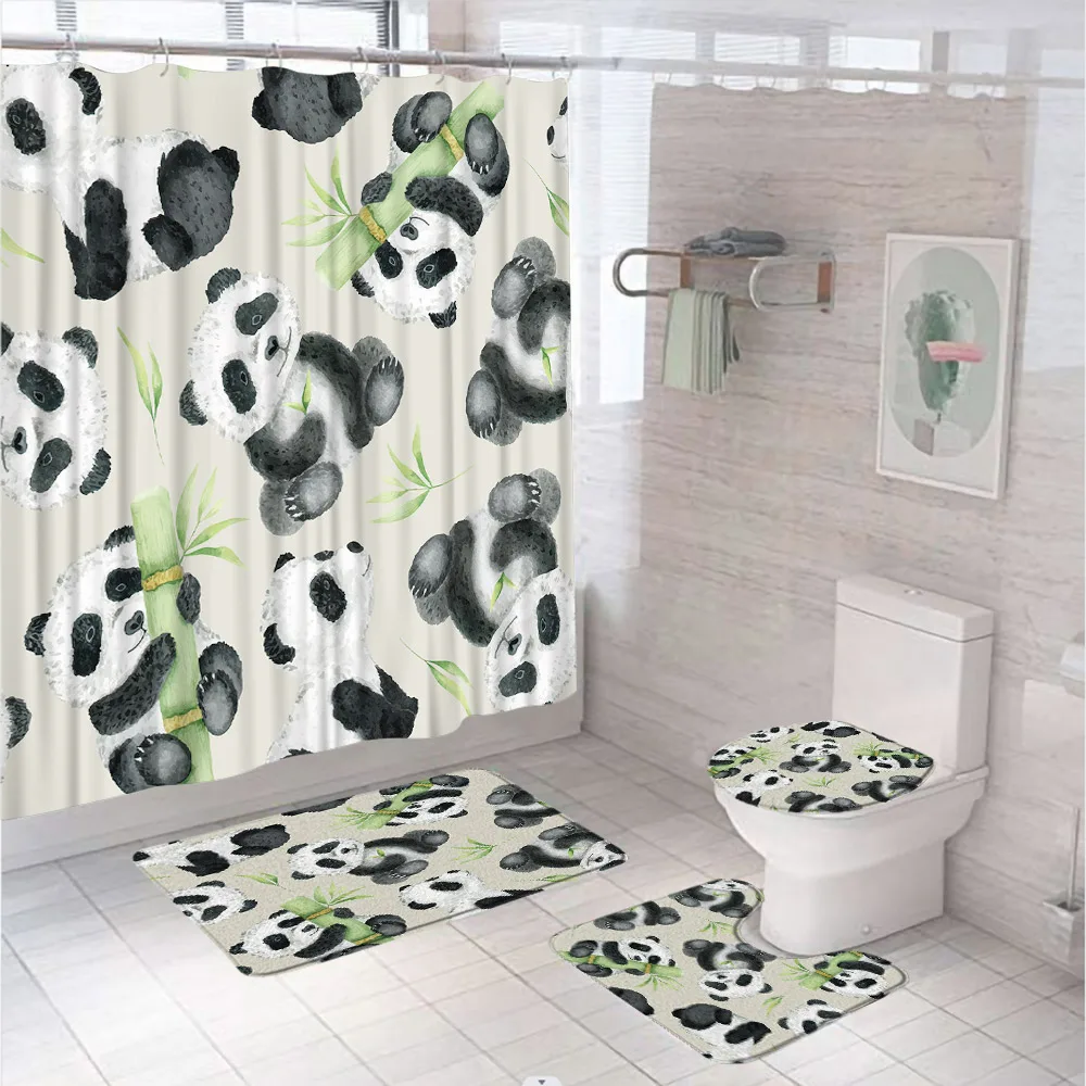 4Pc Watercolor Green Bamboo Sh - Bamboo Bath Mat review and price