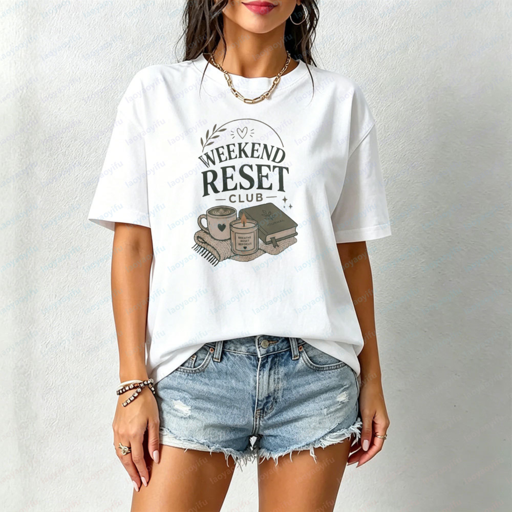 Weekend Reset Club T-Shirt Sel - Health Wellness Gifts Women review and price