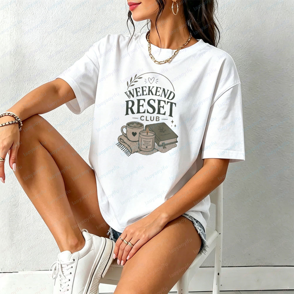 Weekend Reset Club T-Shirt Sel - Health Wellness Gifts Women review and price