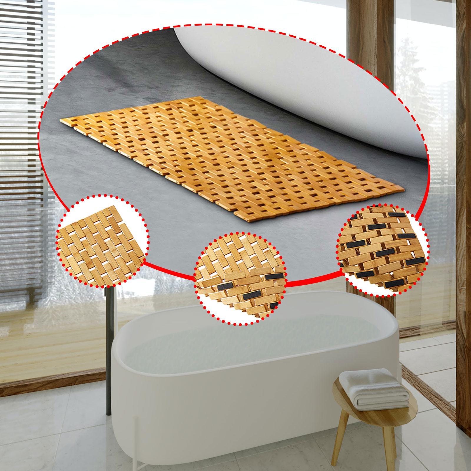 Bamboo Bath Mat Wood Water Res - Bamboo Bath Mat review and price