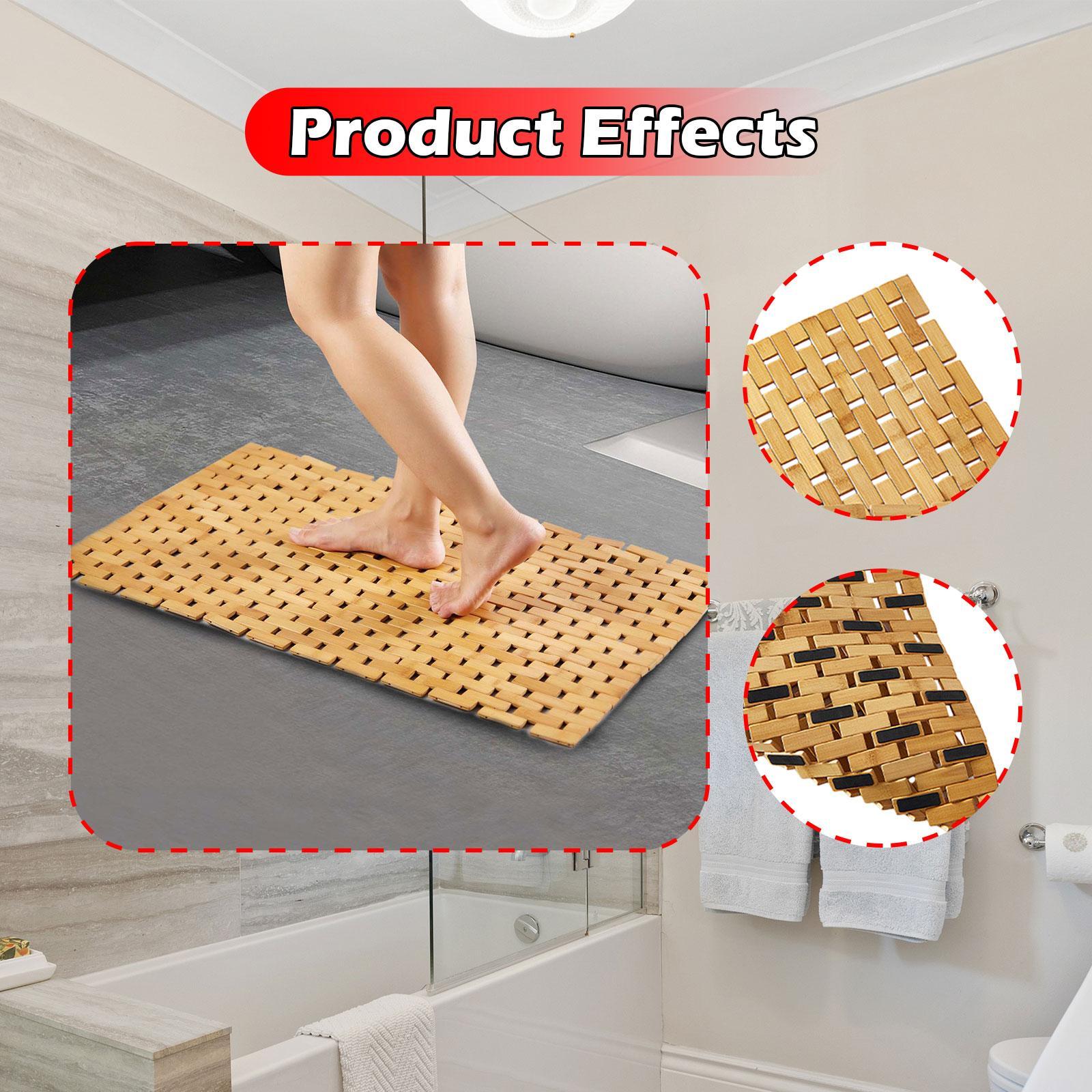 Bamboo Bath Mat Wood Water Res - Bamboo Bath Mat review and price