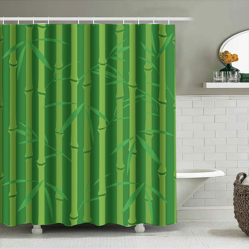 Green Bamboo Shower Curtain wi - Bamboo Bath Mat review and price