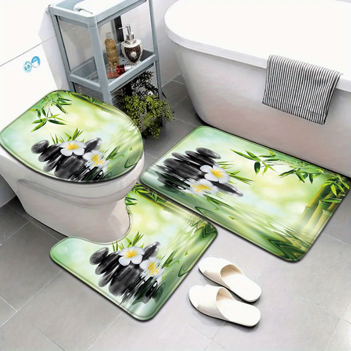 3-Piece Chinese Bamboo Water F - Bamboo Bath Mat review and price