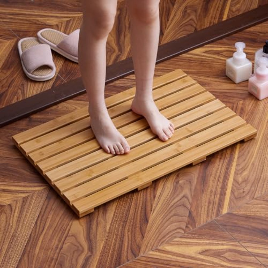 Bamboo Bath Mat for Shower wit - Bamboo Bath Mat review and price