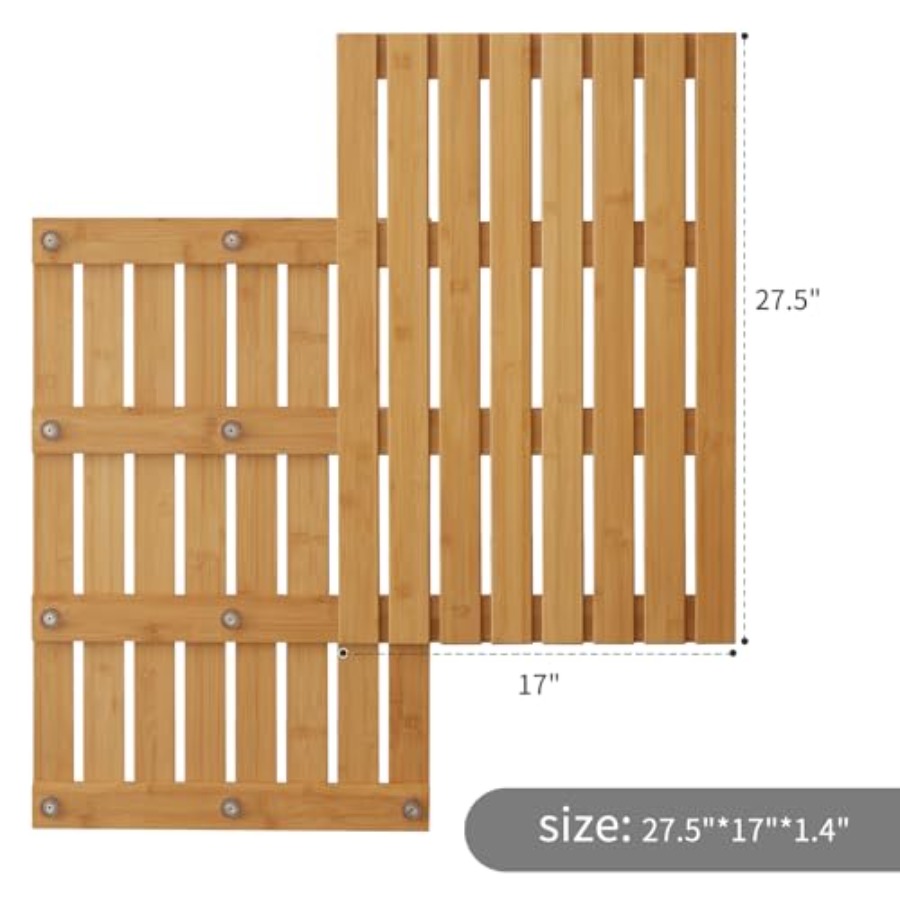Bamboo Bath Mat for Shower wit - Bamboo Bath Mat review and price