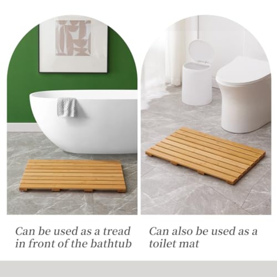 Bamboo Bath Mat for Shower wit - Bamboo Bath Mat review and price