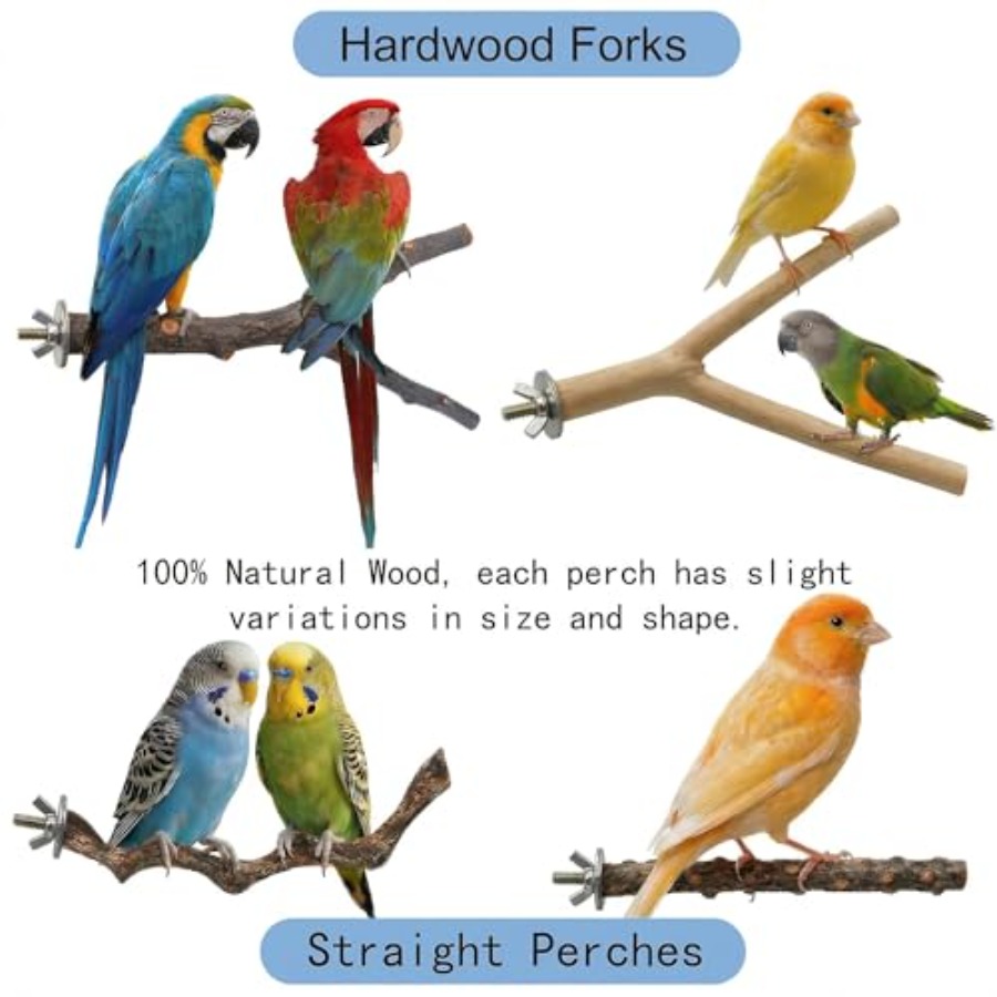 8PCS natural wood bird perches - Health & Wellness Affiliate Programs review and price