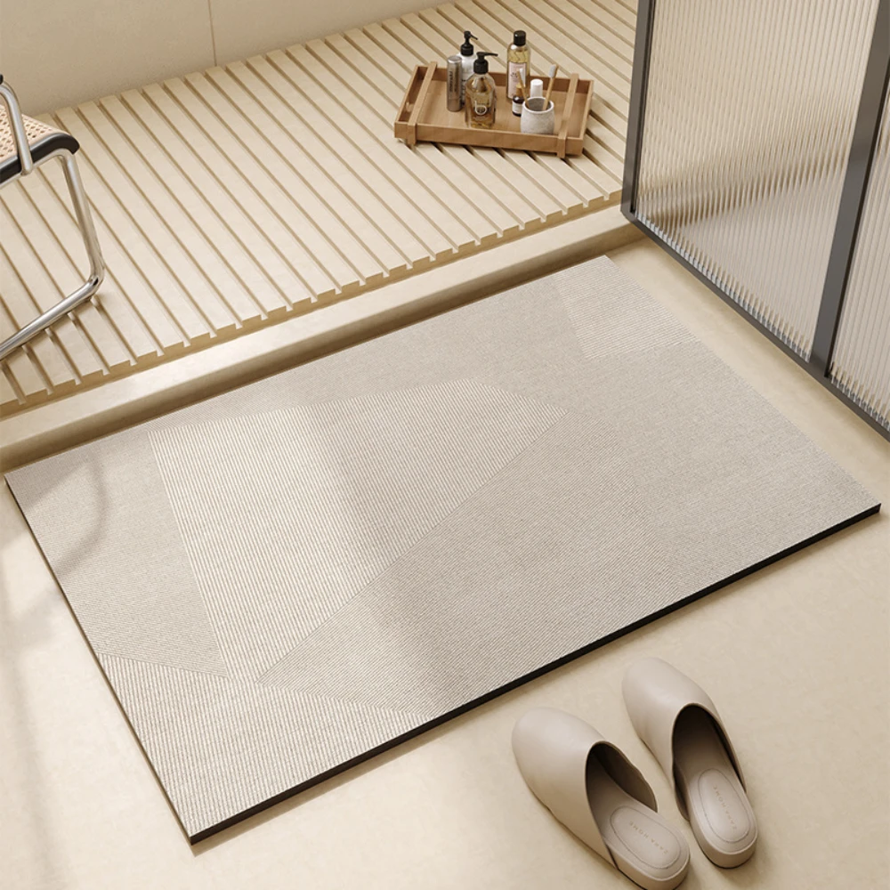 Light Coffee Geometric Line Di - Bamboo Bath Mat review and price