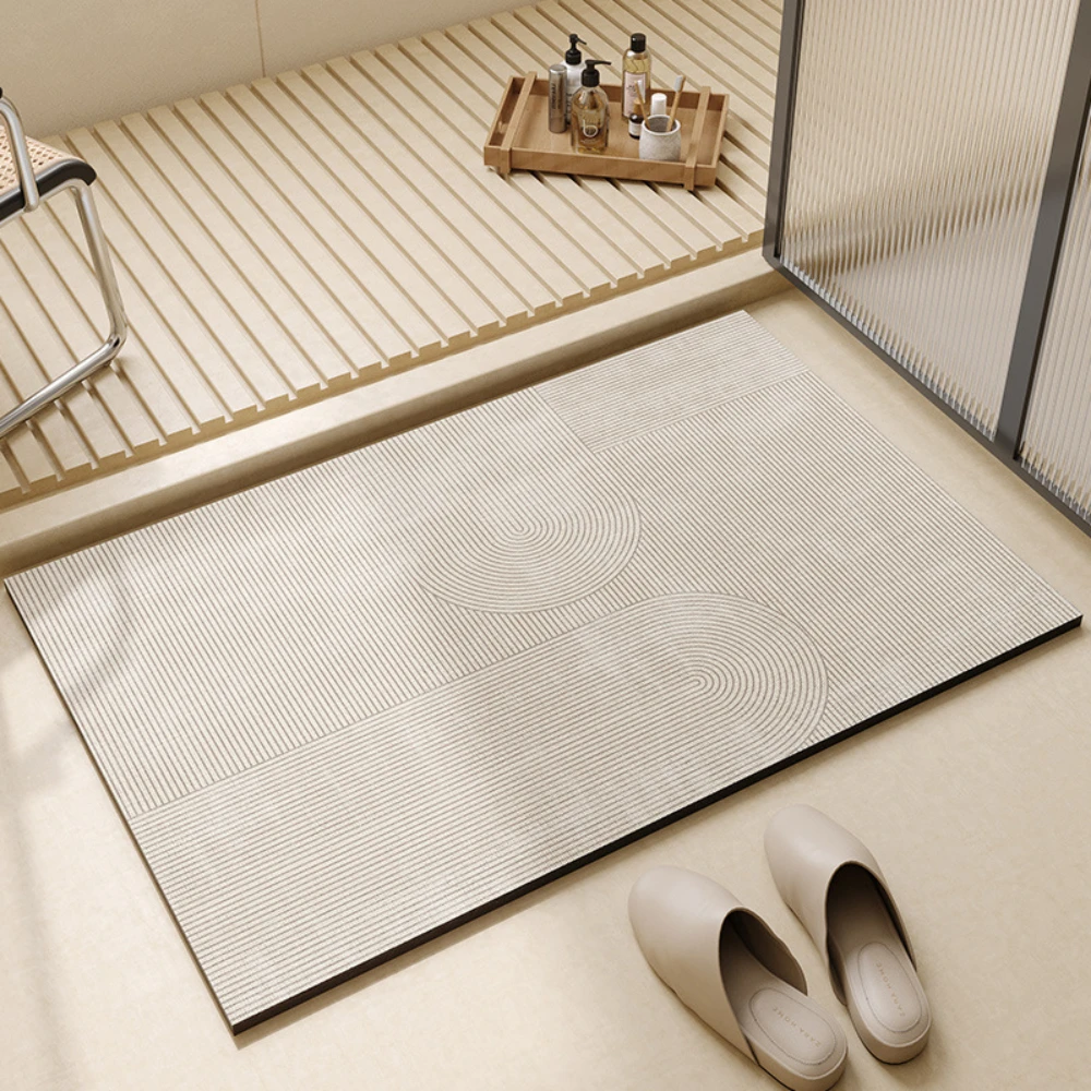 Light Coffee Geometric Line Di - Bamboo Bath Mat review and price