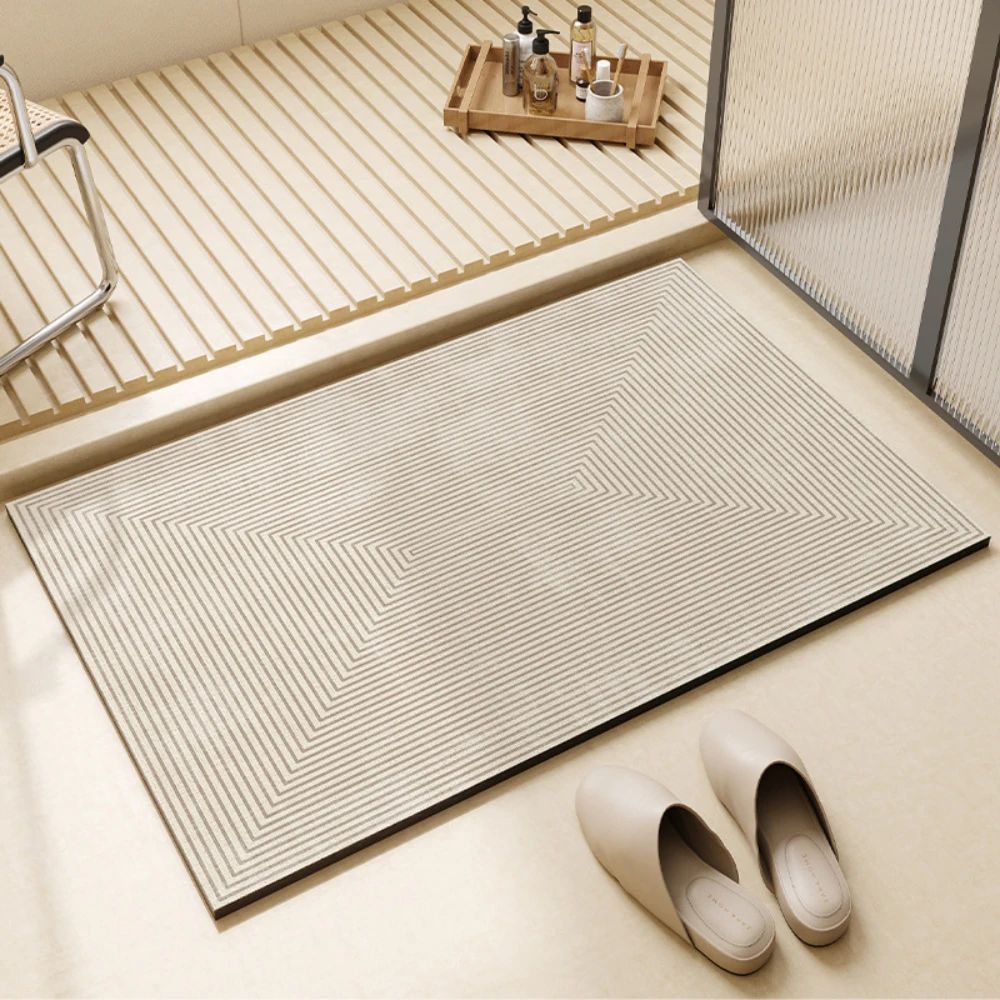 Light Coffee Geometric Line Di - Bamboo Bath Mat review and price
