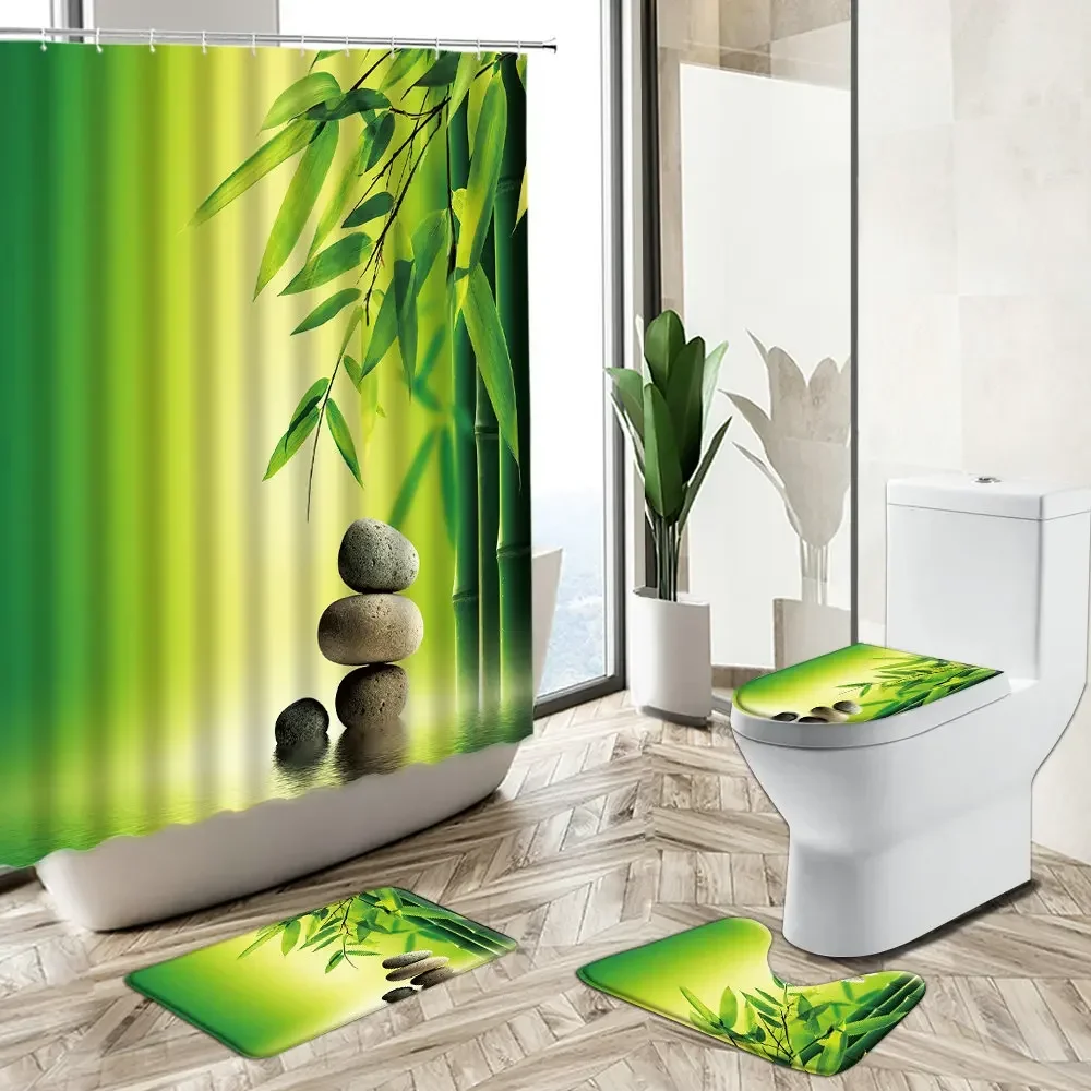 Shower Curtain Orchid Green Ba - Bamboo Bath Mat review and price